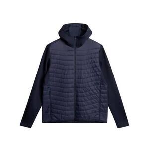 J LINDEBERG Hooded Quilted Jacket With Smooth Fabric Back And Sleeves